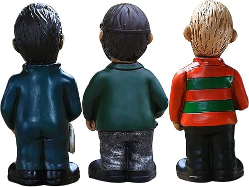 Miniatura 3 de Gnomos de jardín de película de terror, figuras de acción de Michael Myers, estatua de Jason, gnomo para cortar al aire libre, decoración de césped