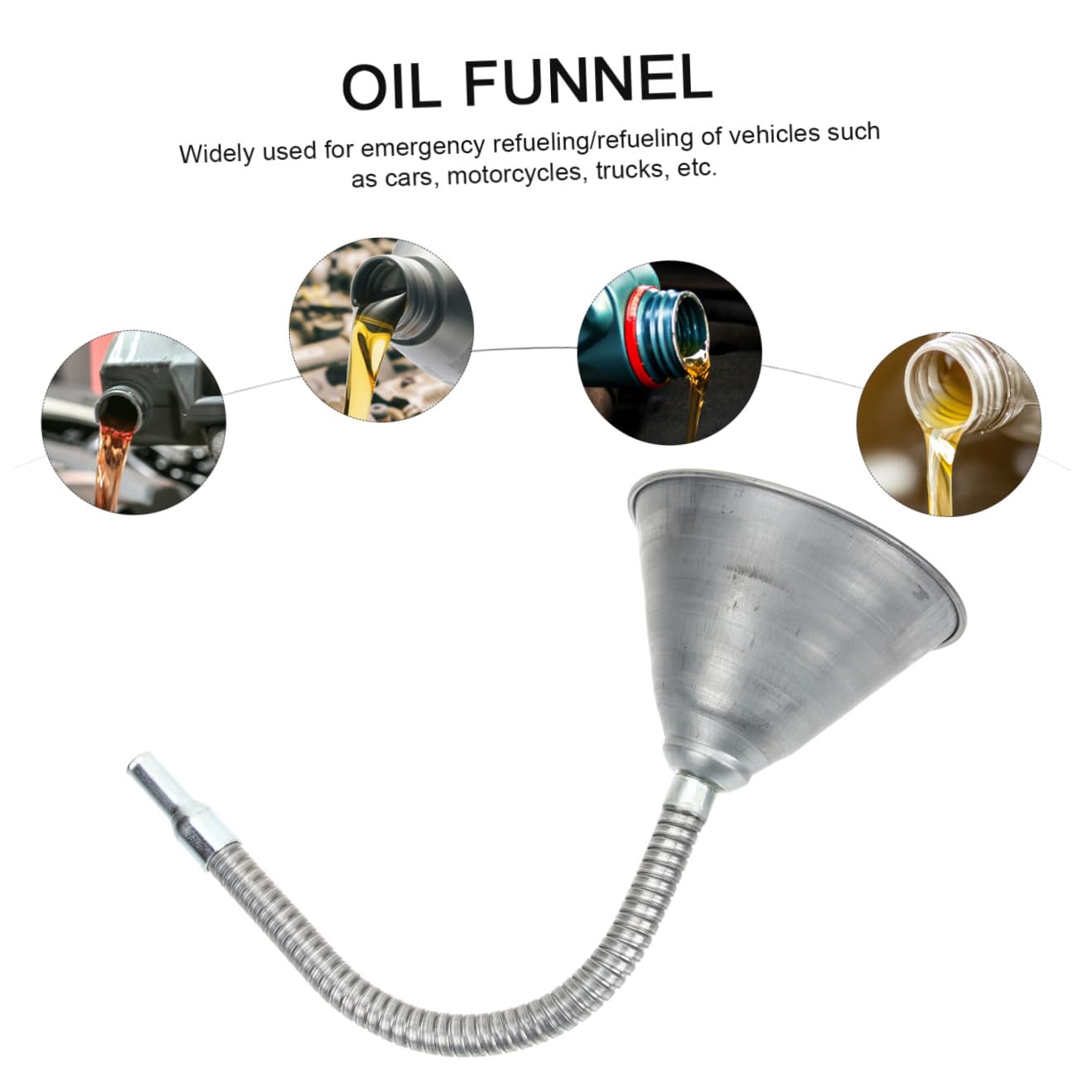 Cabilock Embudo De Aceite De Flexible Tubo Embudo De Aceite Para Para Coche y Moto