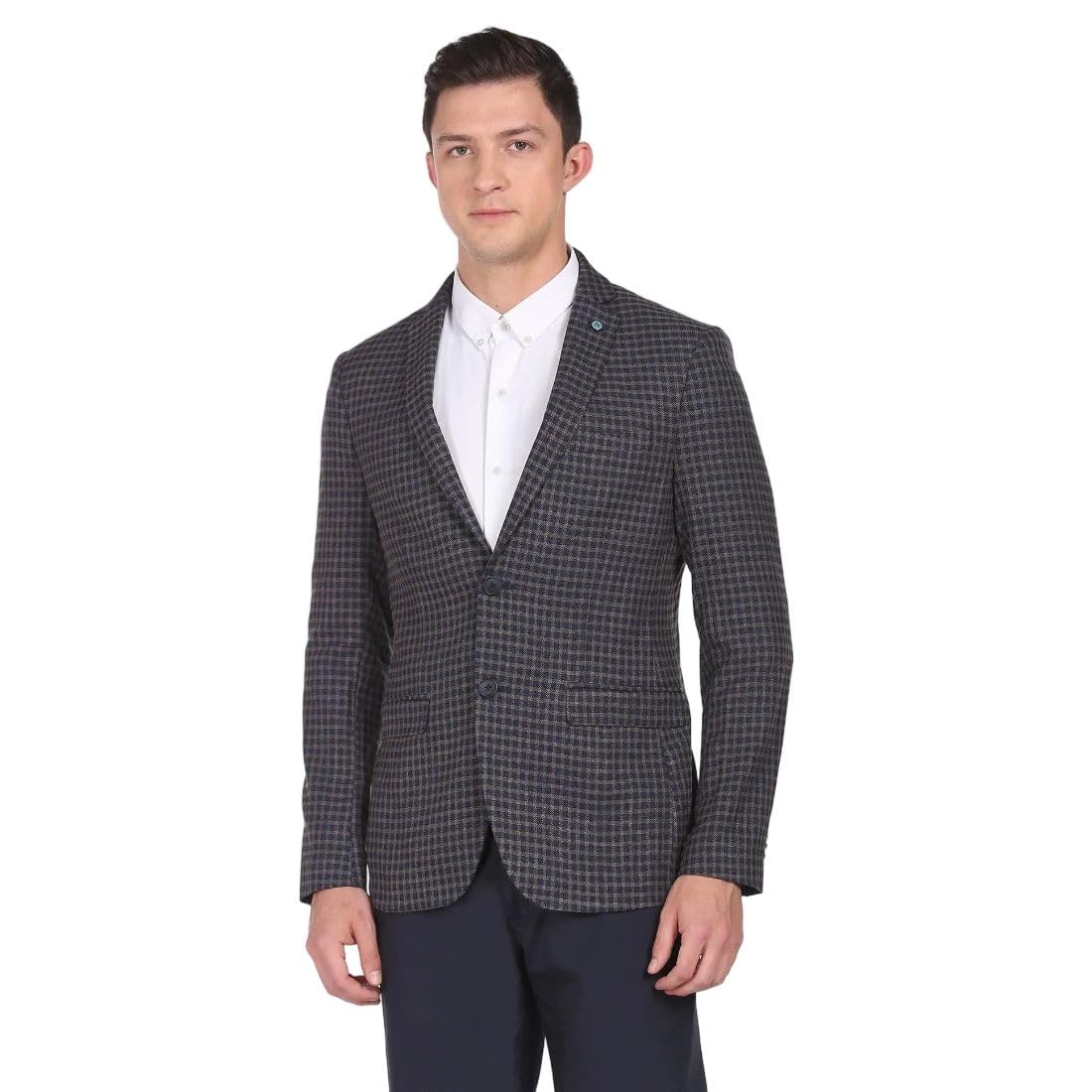 arrow Men's Light Blue Printed Blazer Regular Fit (AFAABZ5010 40)-picture-52
