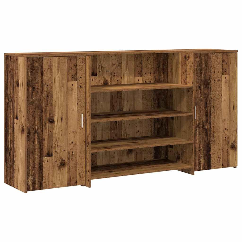 vidaXL Mostrador de recepción Madera Vieja 200x50x103,5 cm