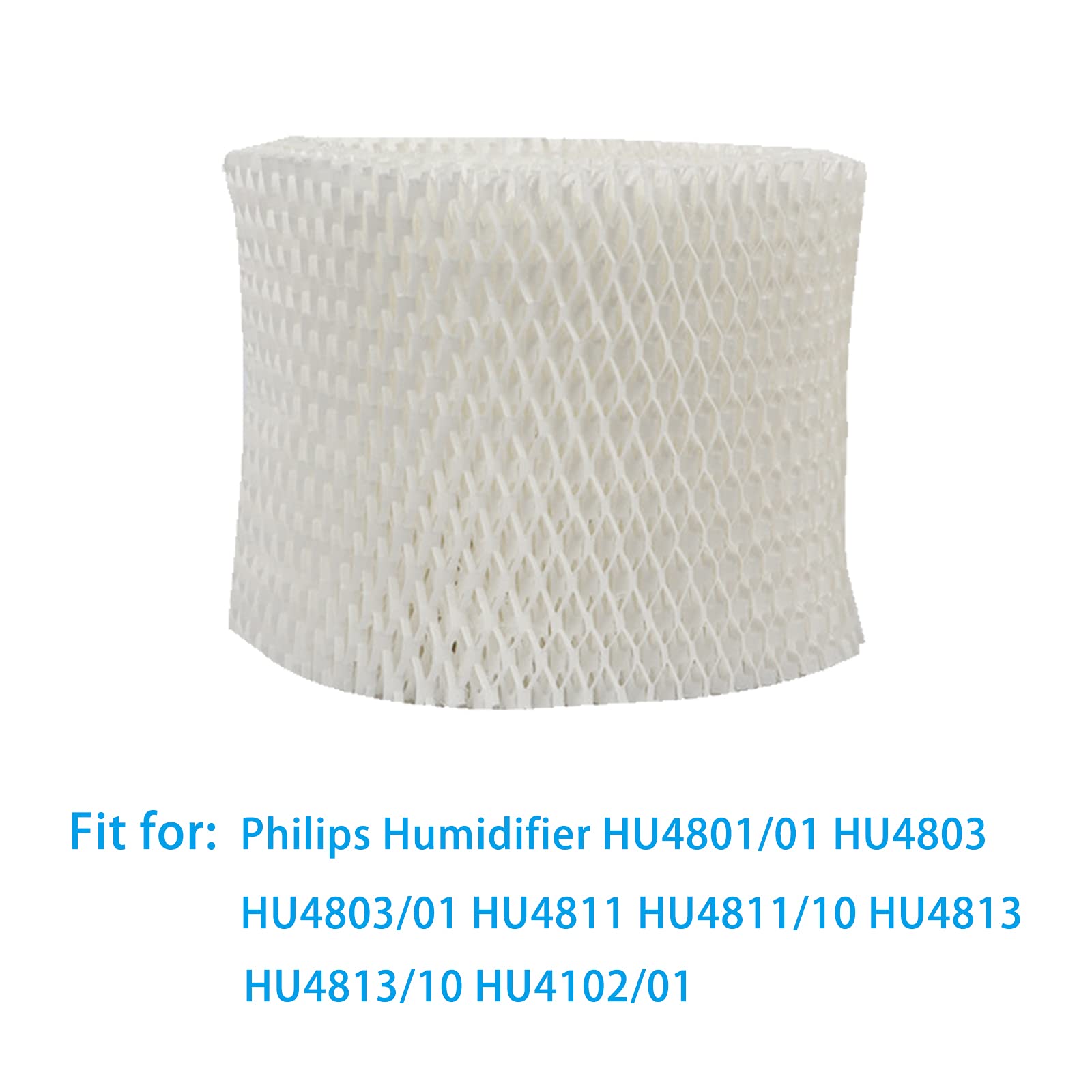 Lot de 4 filtres de rechange compatibles avec humidificateur Philips HU4801/01 HU4803 HU4803/01 HU4811 HU4811/10 HU4813 HU4813/10 Filtre de rechange Philips HU4102/01