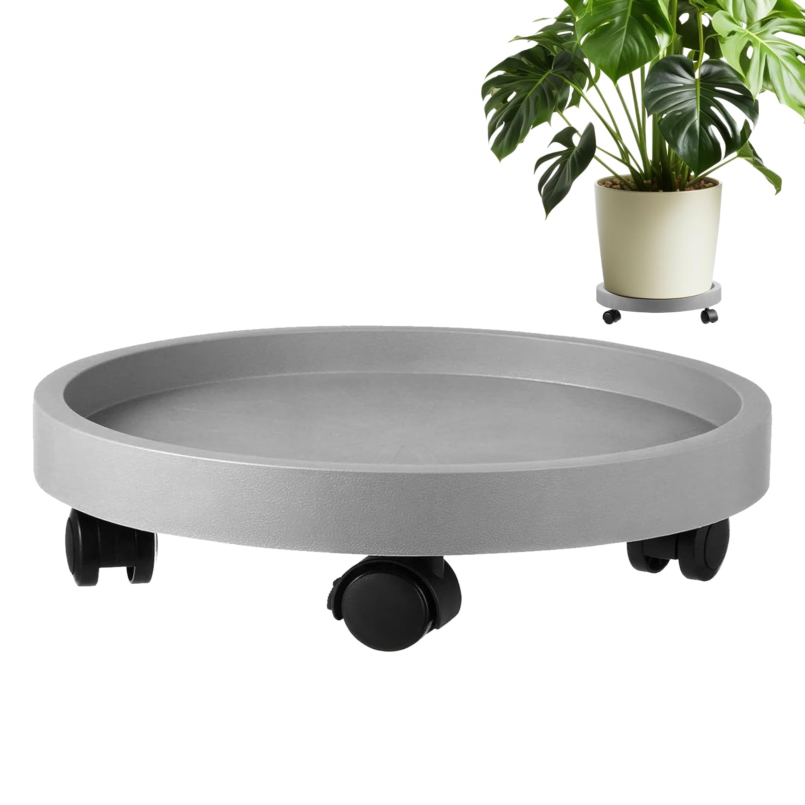Déplacement de robuste pot de fleur sans effort avec plateau mobile