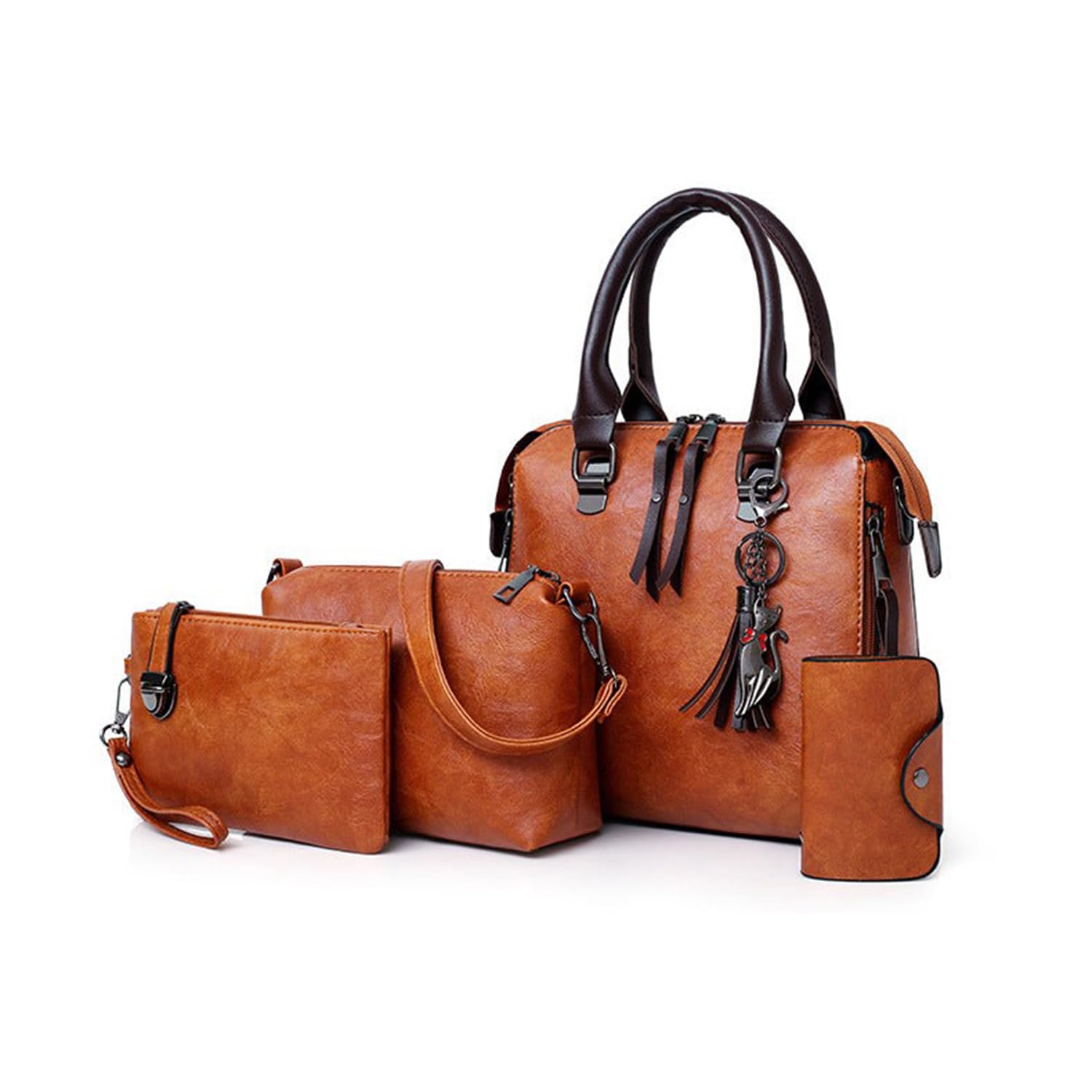 See full amazon price history chart for SYGA Pack Of 4 Women Handbag Set,Pu Leather Handbag With Crossbody Bag, Clutch Bag And Credit Card Holder Tote Bag (Brown) SYGA Pack Of 4 Women Handbag Set,Pu Leather Handbag With Crossbody Bag, Clutch Bag And Credit Card Holder Tote Bag (Brown) (B0CVRTP88W) Amazon Price History, Amazon Price Tracker