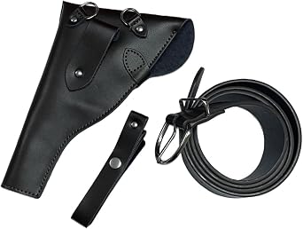 Costumeteers Indiana Cowhide Leather Waist Belt Jones Holster & Whip Holder