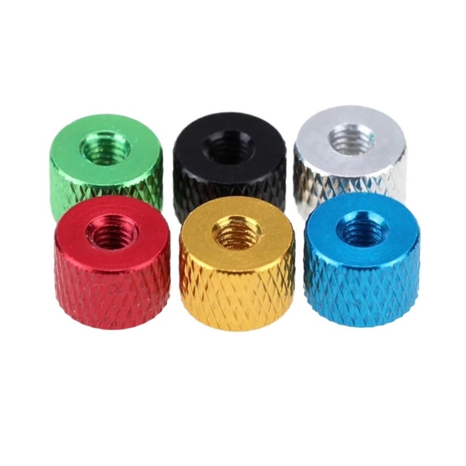 Viti a Testa zigrinata, Viti a Testa zigrinata in Lega di Alluminio Dadi M3 M4 Multicolor 10/20/30/40/50 PZ(Aluminum Color,40 PCS)
