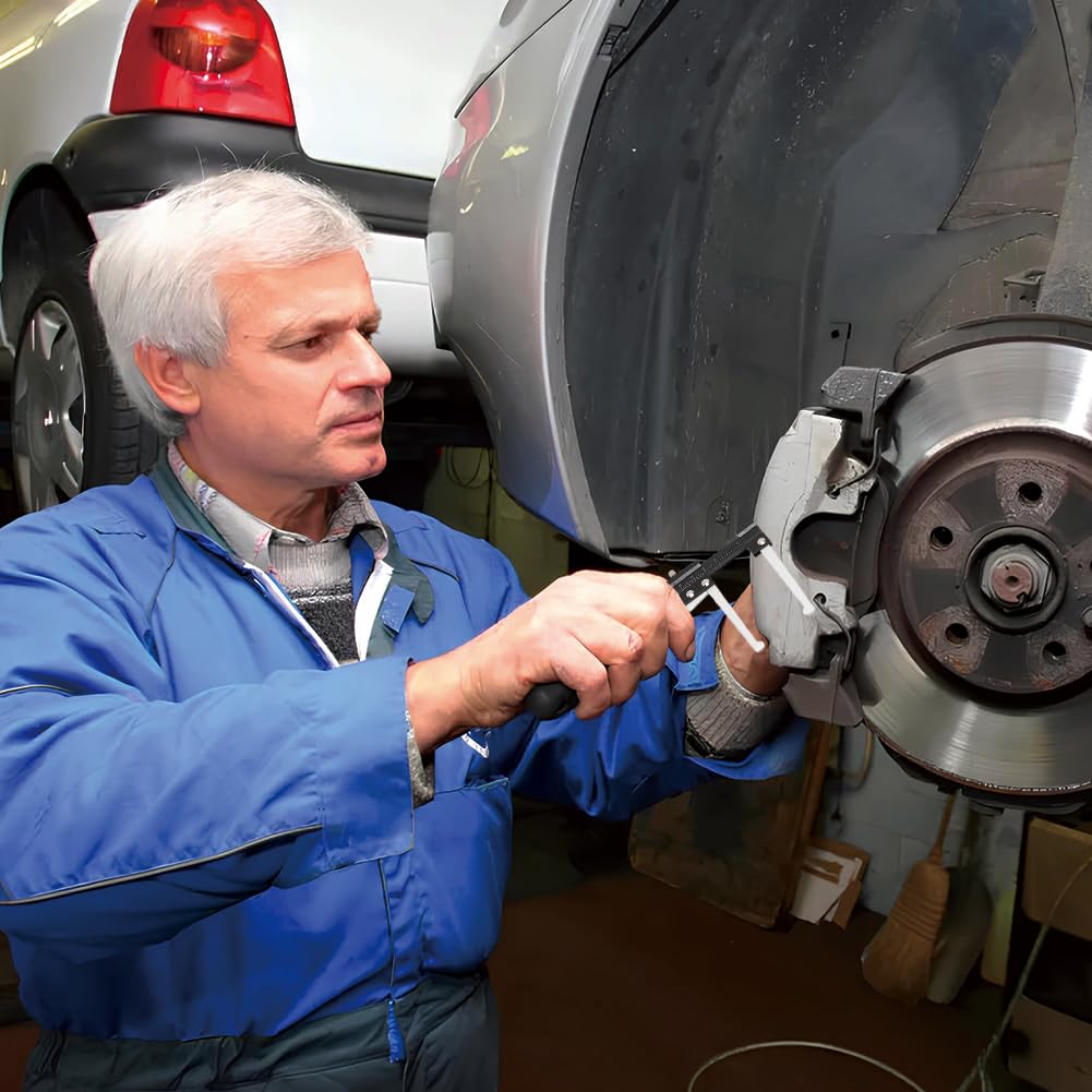 Misurare Spessore Disco Freno, Calibro Digitale per Dischi Freno Auto Calibro Profondità 0.1mm Precisione 0-60mm Metrico, Accessori Auto Professionali per Meccanici e Officine
