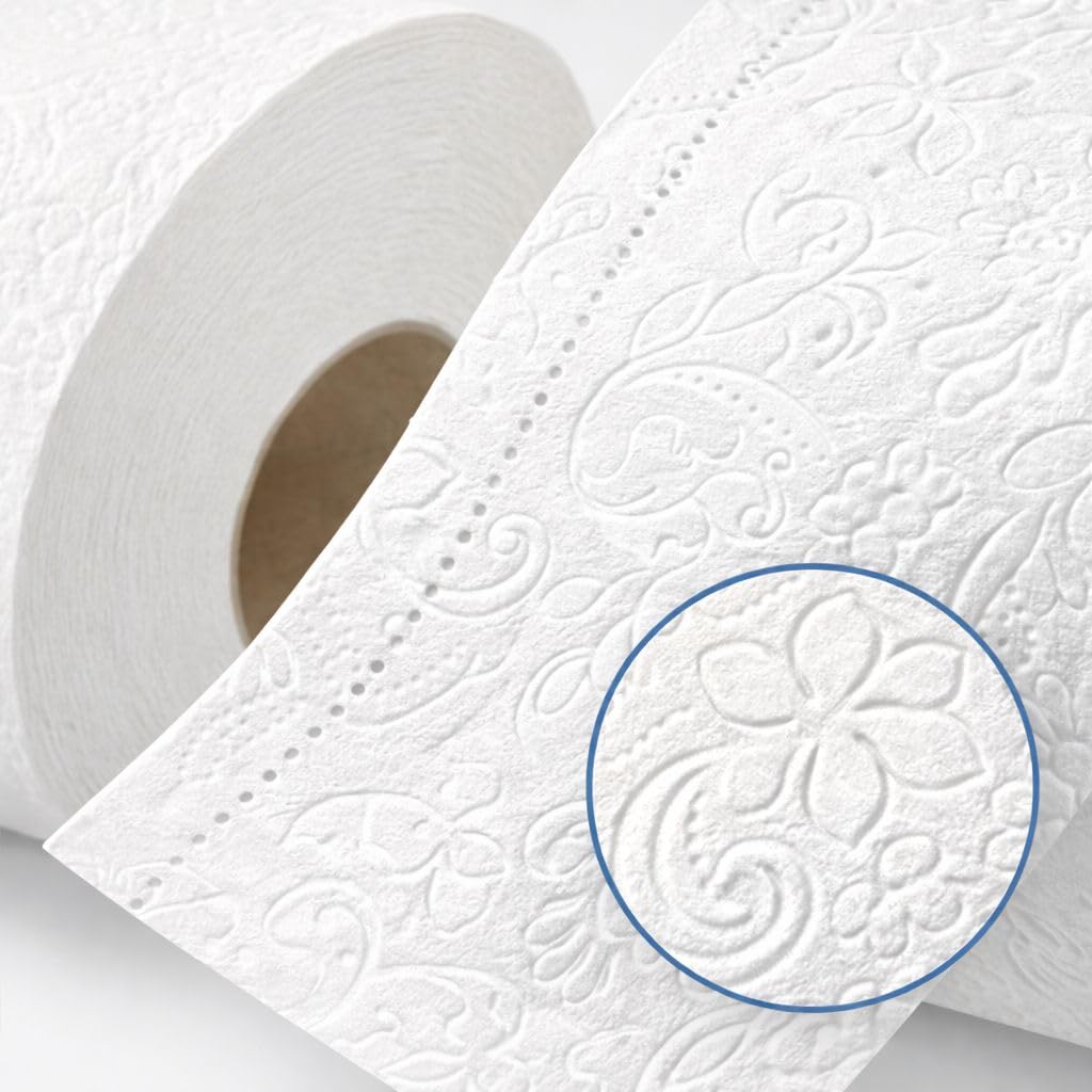 Vella Toilettenpapier 3-lagig – 72 Rollen, 250 Blatt je Rolle, extra weich & reißfest, 100% Zellstoff, Weiß | 3-lagig & weich
