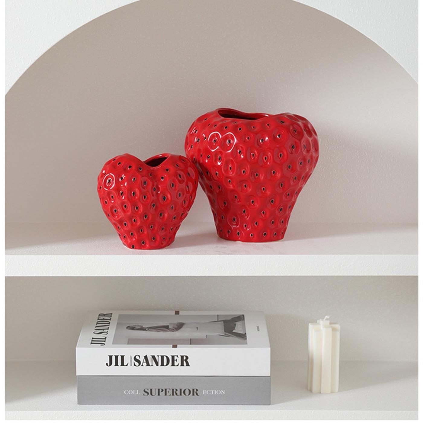 Wazon W Kształcie Truskawki, Ceramiczna Ozdoba Na Doniczkę