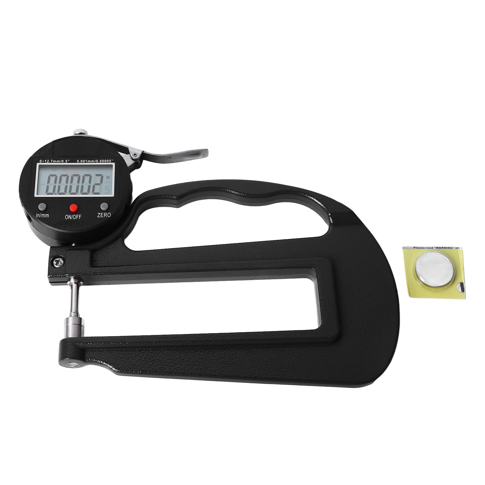 TOPINCN Medidor de Espesor Digital Alta Resolución para Mediciones Precisas Portátil y Compacto para Uso en Taller Medidor de Espesor con Esfera de Aleación de Aluminio para Procesamiento Mecánico