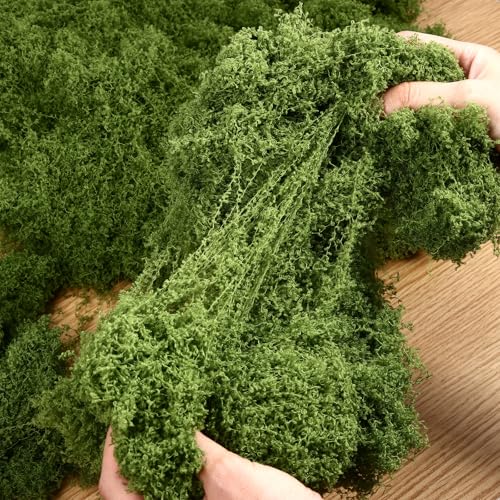Mousse verte artificielle préservée pour décoration végétale et DIY