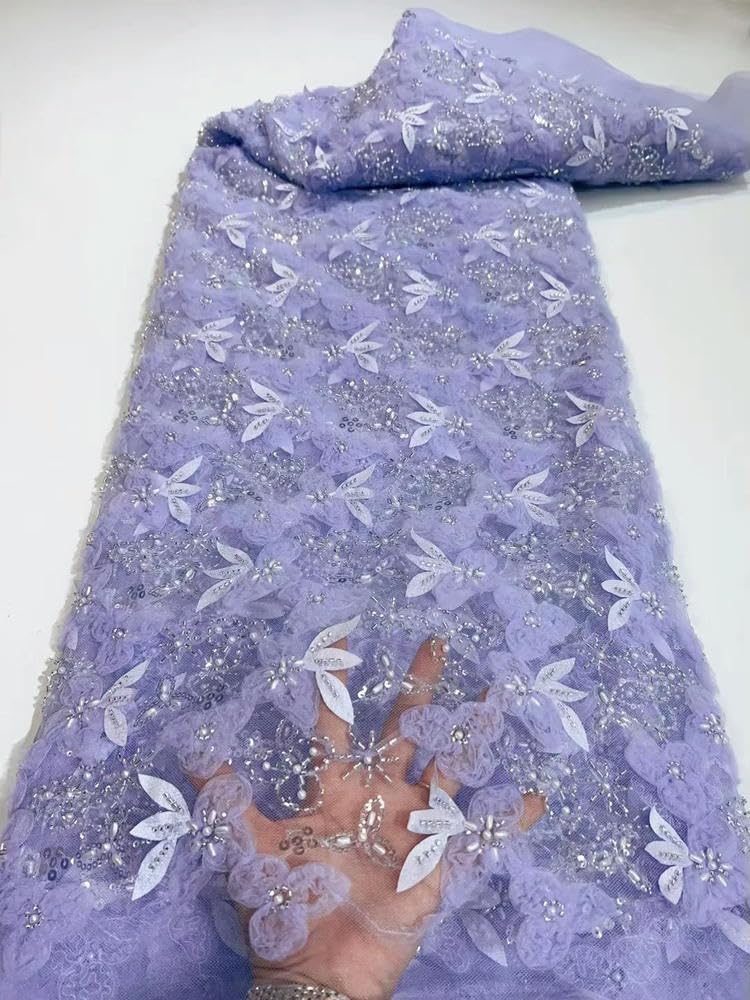 Nigeryjska tkanina do sukni ślubnej - afrykańskie cekiny tiulowa koronka, haftowany materiał z koralikami do eleganckich sukni, dekoracyjna tkanina do haftowania