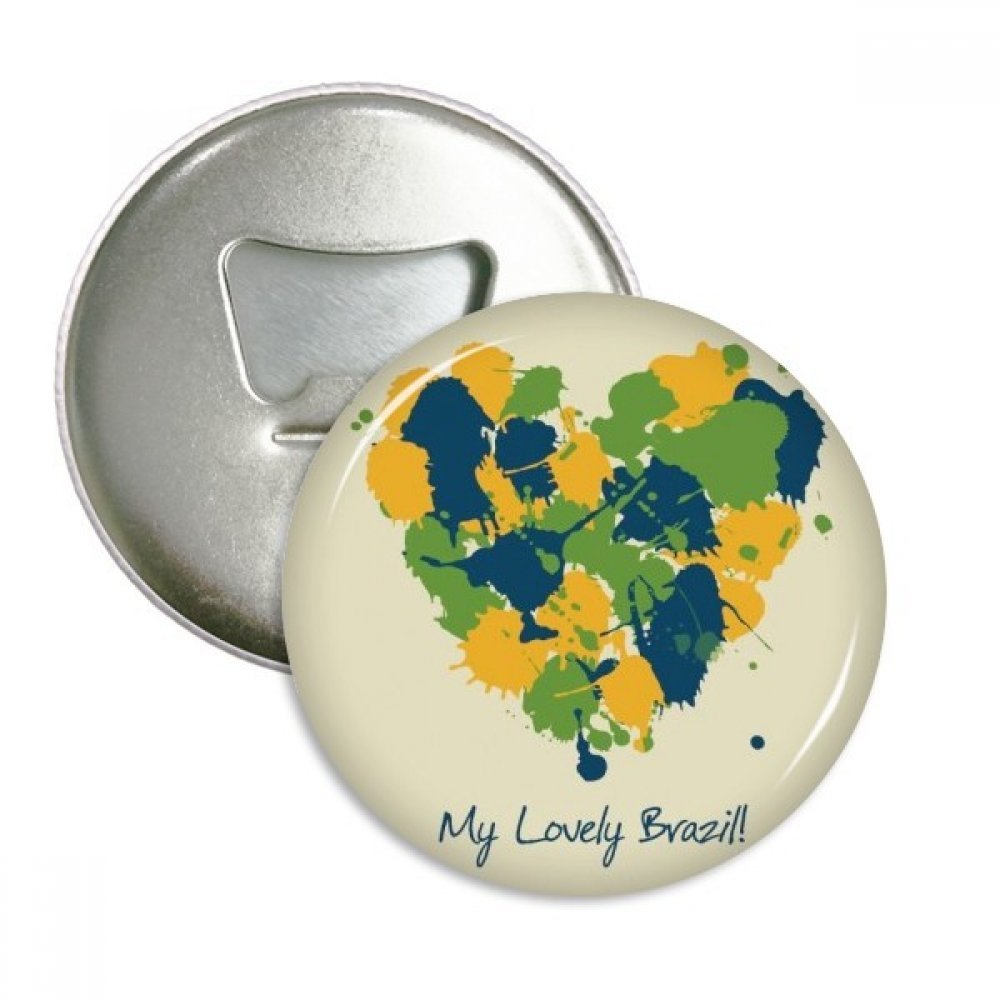 Badge décapsuleur de frigo Brésil - Idée cadeau originale pour apéro entre amis