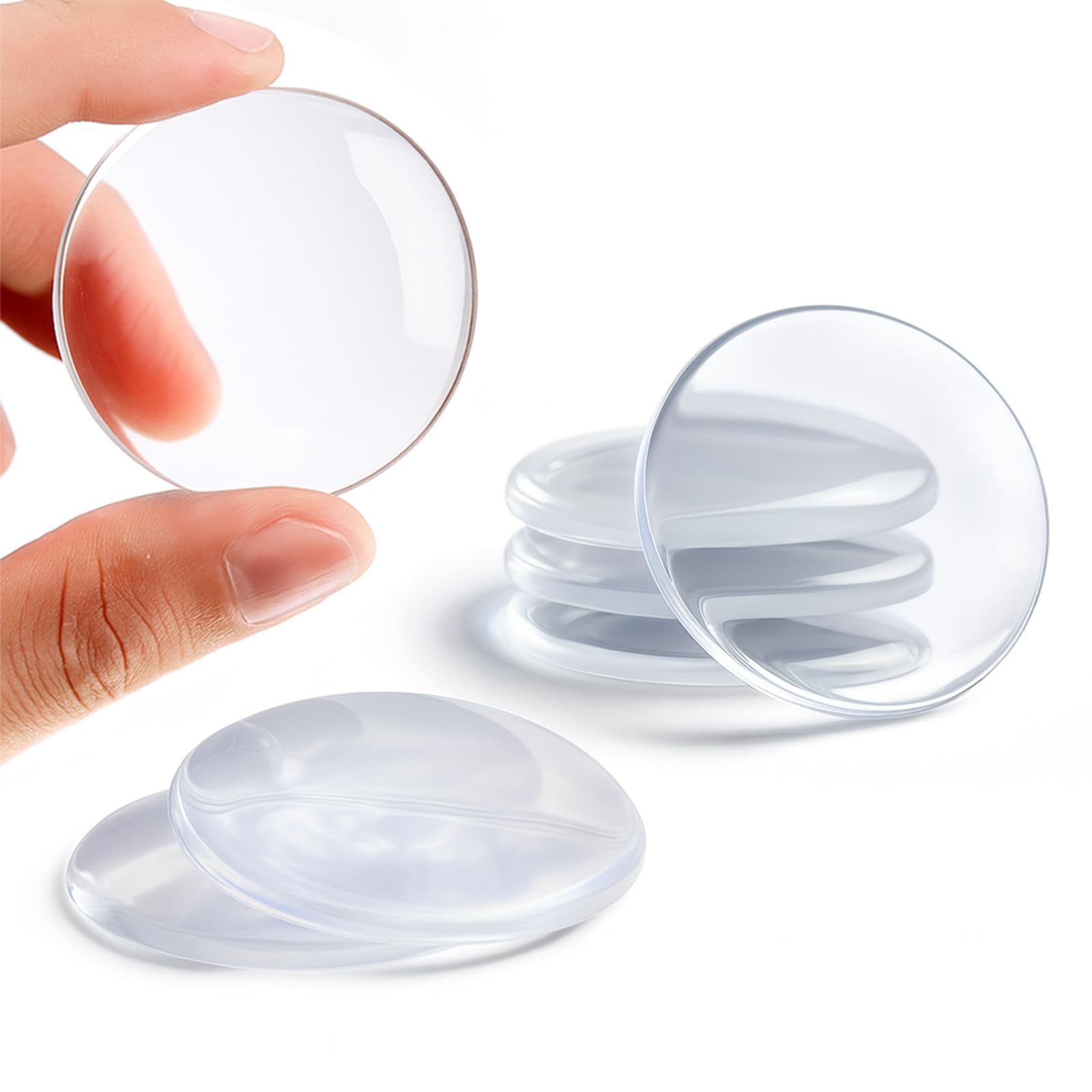 Door Stoppers for Wall, Etybetopstar 6PCS 2" No-Falling Door Knob Wall Protectors with Strong Adhesive, Quiet, Shock Absorbent Wall Protectors from Door Knobs, Ideal for Home, Office