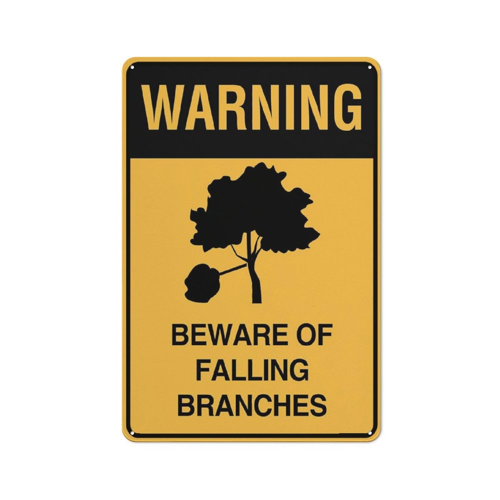 Warning Beware Of Falling Branches Outdoor Signs Aluminum 12X8 Inch Uv Ink Printed For House And Business