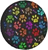 Dog Paw Print Spare Tire Cover Universal Fit for Jeep Trailer Rv SUV Truck Camper Weatherproof Dust-Proof Tire Cover Protector 15 Auto Accessories
