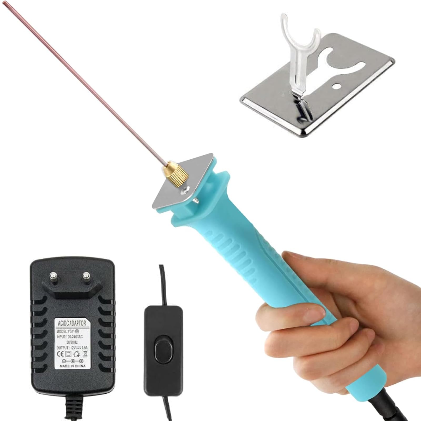 VOBOR Coupe Polystyrène Fil Chaud 10 cm, 30W Kit d'outils de Machine de Découpe de Mousse Électrique pour Couper Les Bords