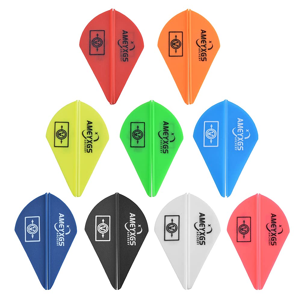 100 Plumes De Flèche SHARROW – 2 Pouces, Caoutchouc, 9 Couleurs, Pour Carbone, Arc Recurve/compound
