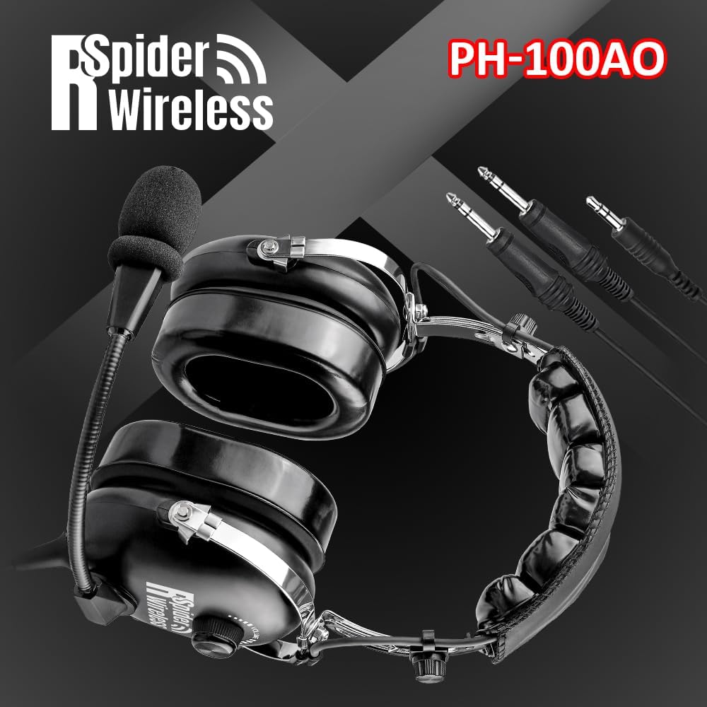 Aviation Headset for Pilots, Aviation Headset with Comfort Ear Seals, 24db Noise Cancelling, MP3 Support and Carrying Case