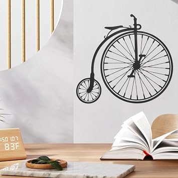 HOMSFOU 12 Inch Metal Bicycle Wall Decor Retro Bike Shaped Wall Pendant Iron Art Sculpture for Indoor Outdoor Home Decoration