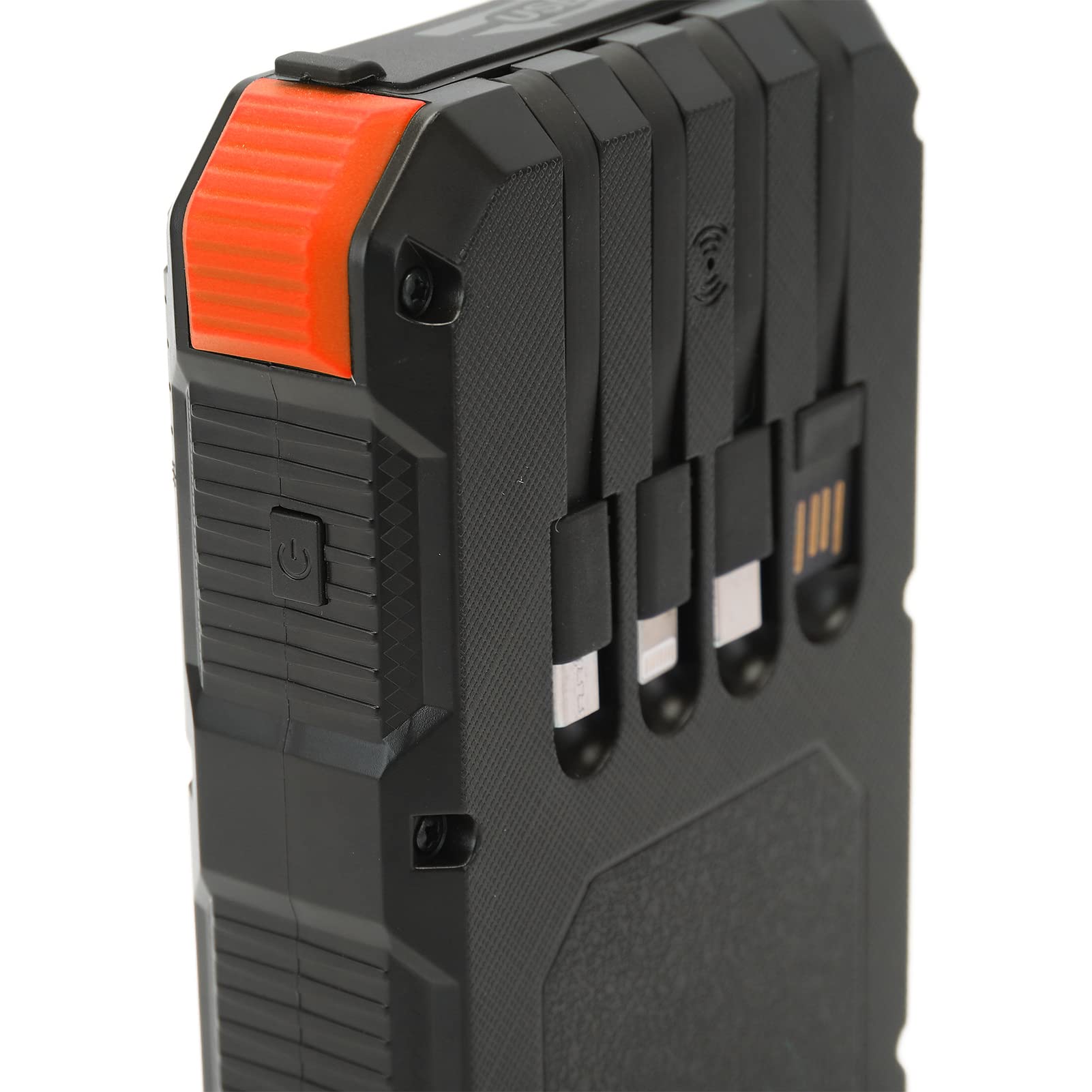 Cargador Solar, Cargador de Carga Rápido del Banco de la Energía Solar del ABS 36800mAh 5V 3A con la Luz del LED para Al Aire Libre (Orange)