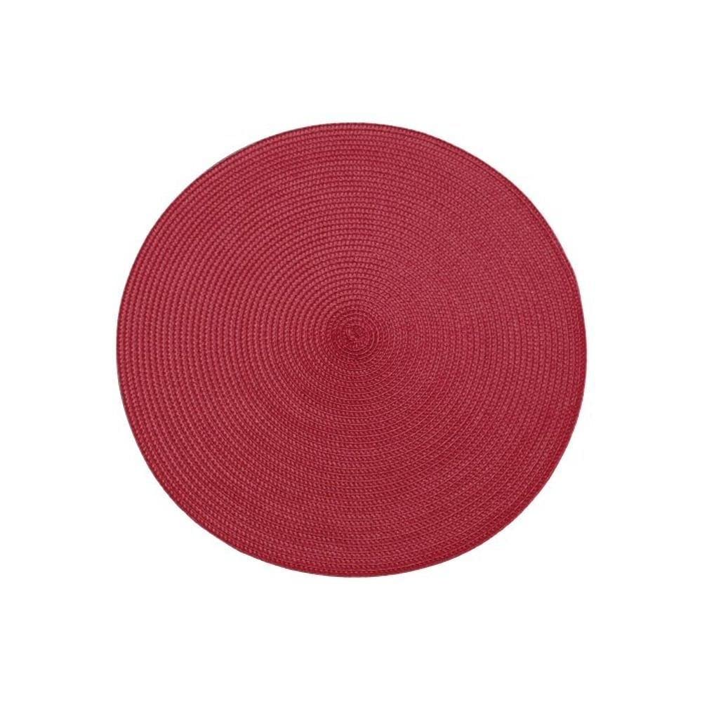 Walton & Co 35cm Red Circular Ribbed Placemat