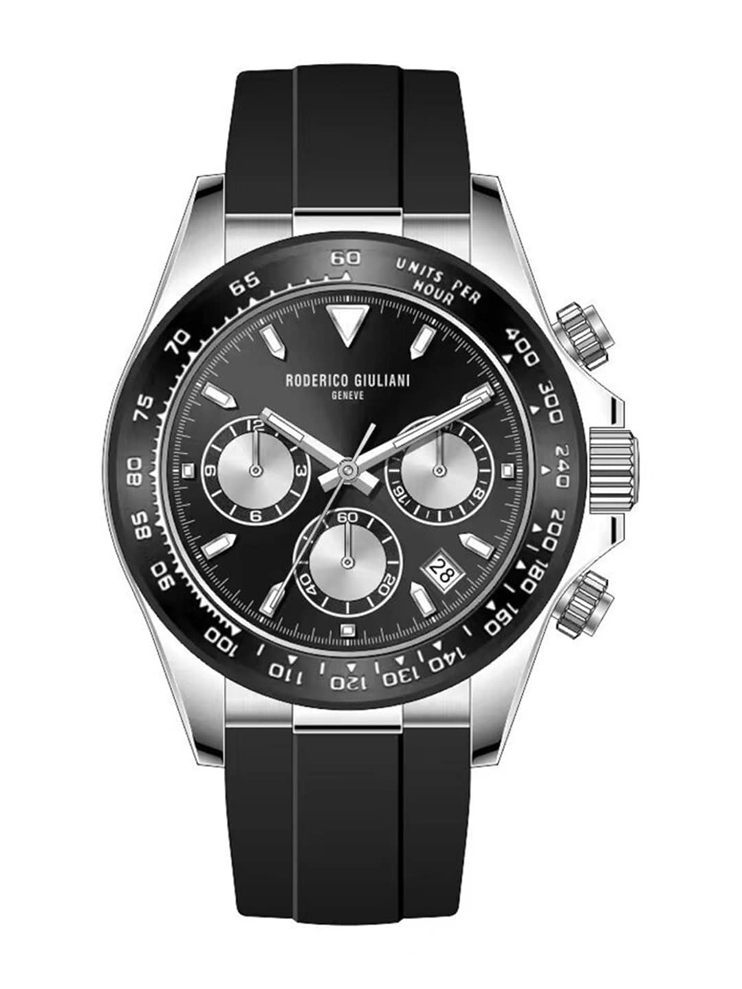 RODERICO GIULIANI Analog Chronograph Black DIAL Silver CASE Mens Watch MSLC-7802 (B0C6ZW956D) Amazon Price History, Amazon Price Tracker