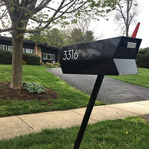 Modbox Usa Mid-Century Modern Curbside Mailbox | Solid Color (Black) #TOP3