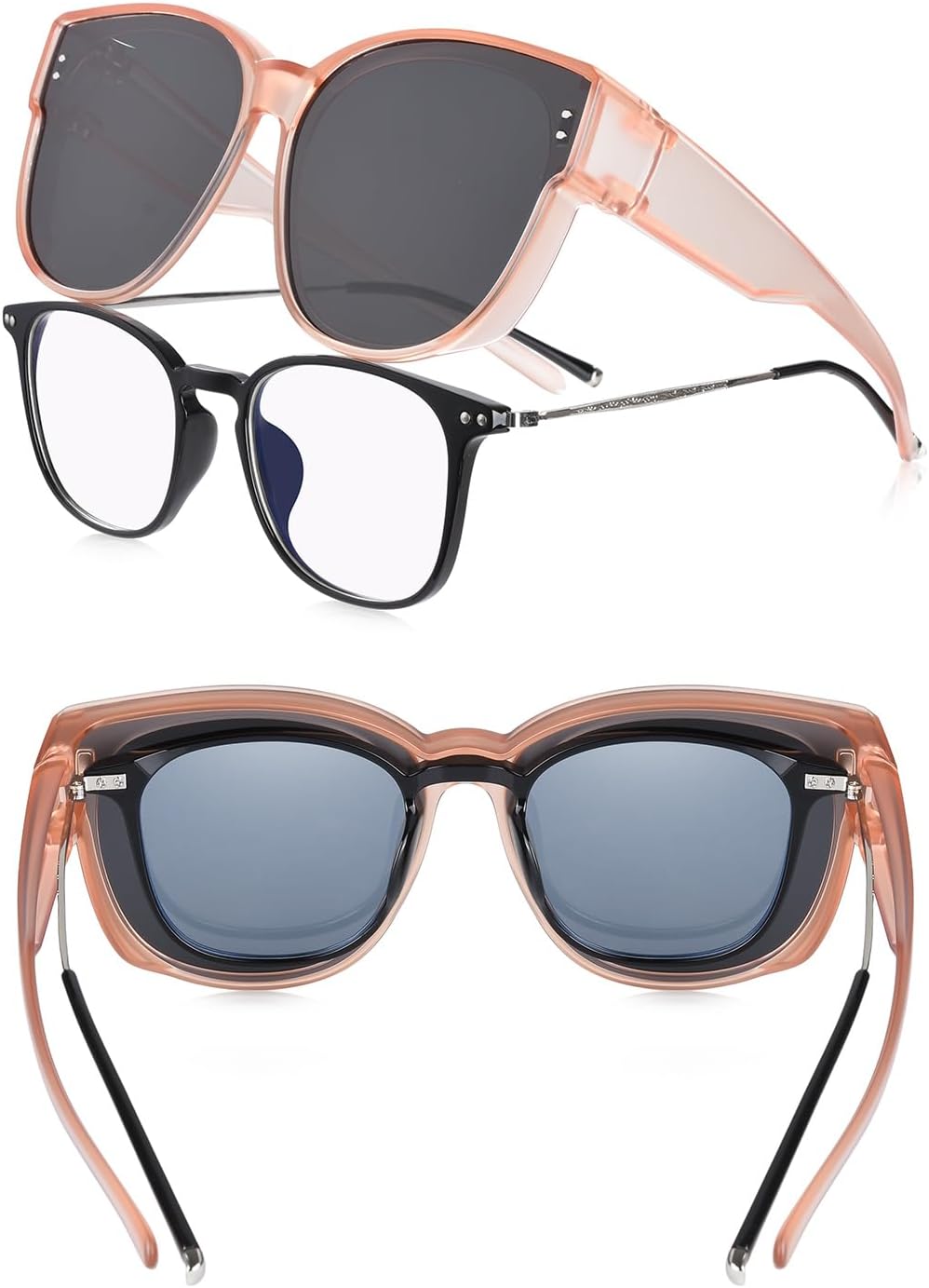 Oversized Fit Over Glasses Sunglasses for Women Men Polarized Wrap Around Sunglasses for Driving UV Protection - Image 3