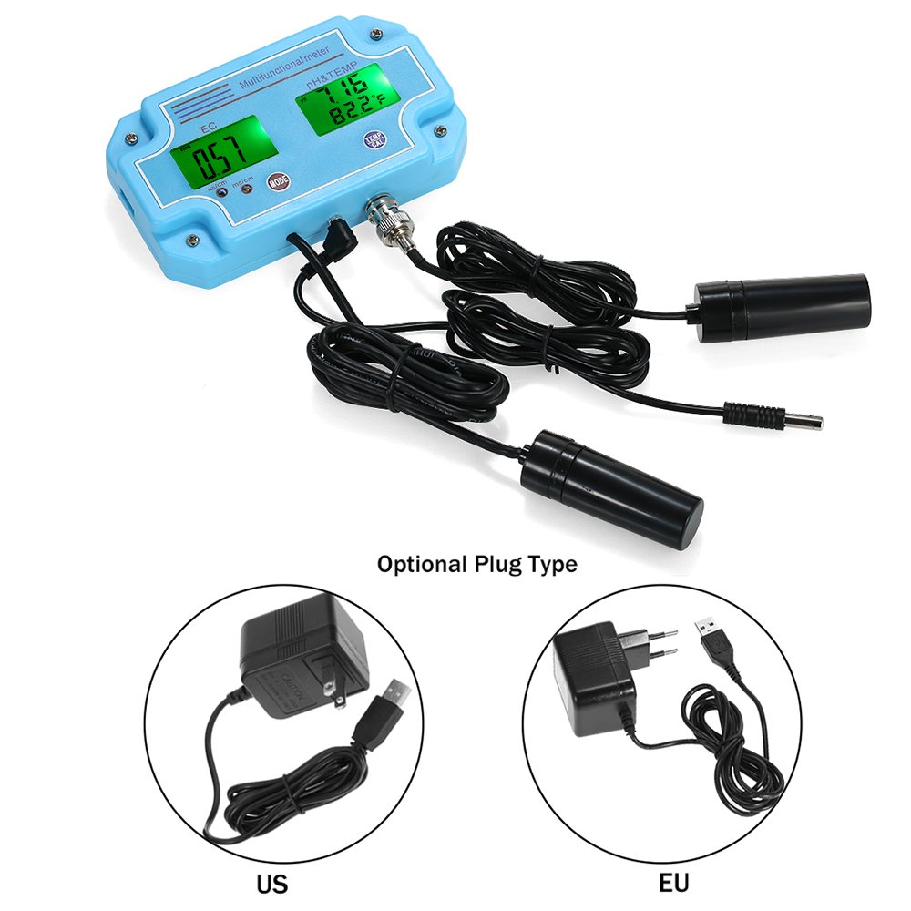 Irfora Professionelle 3 in 1 pH/EC/Temp Meter Wasser Detektor Multi-Parameter Digital LCD Tri-Meter Multi-Funktions Multiparameter Water Quality Tester