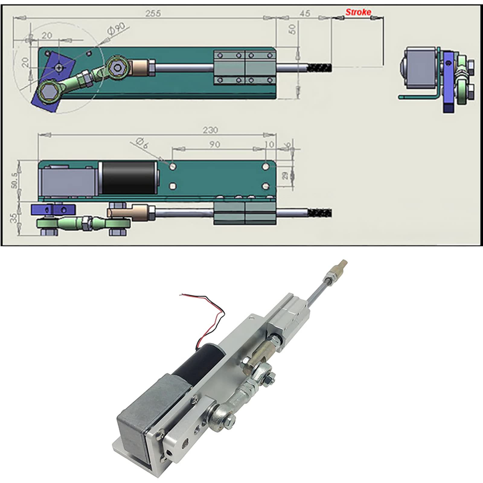 Attuatore Lineare Toplionace 12V/24V | Motore Telescopico Regolabile Con Controllo Velocità - Foto 11