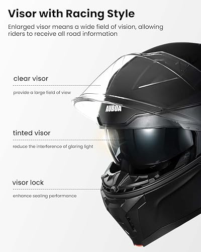 Miniatura 4 de Casco modular para motocicleta de cara completa con doble visera abatible para adultos, hombres y mujeres, modelo 928