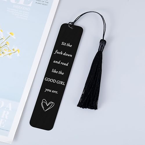 Miniatura 4 de Spicy Reader - Marcapáginas para mujeres, amantes de los libros, marcador de libros con borlas para cumpleaños, San Valentín, mujeres, amigas, sus