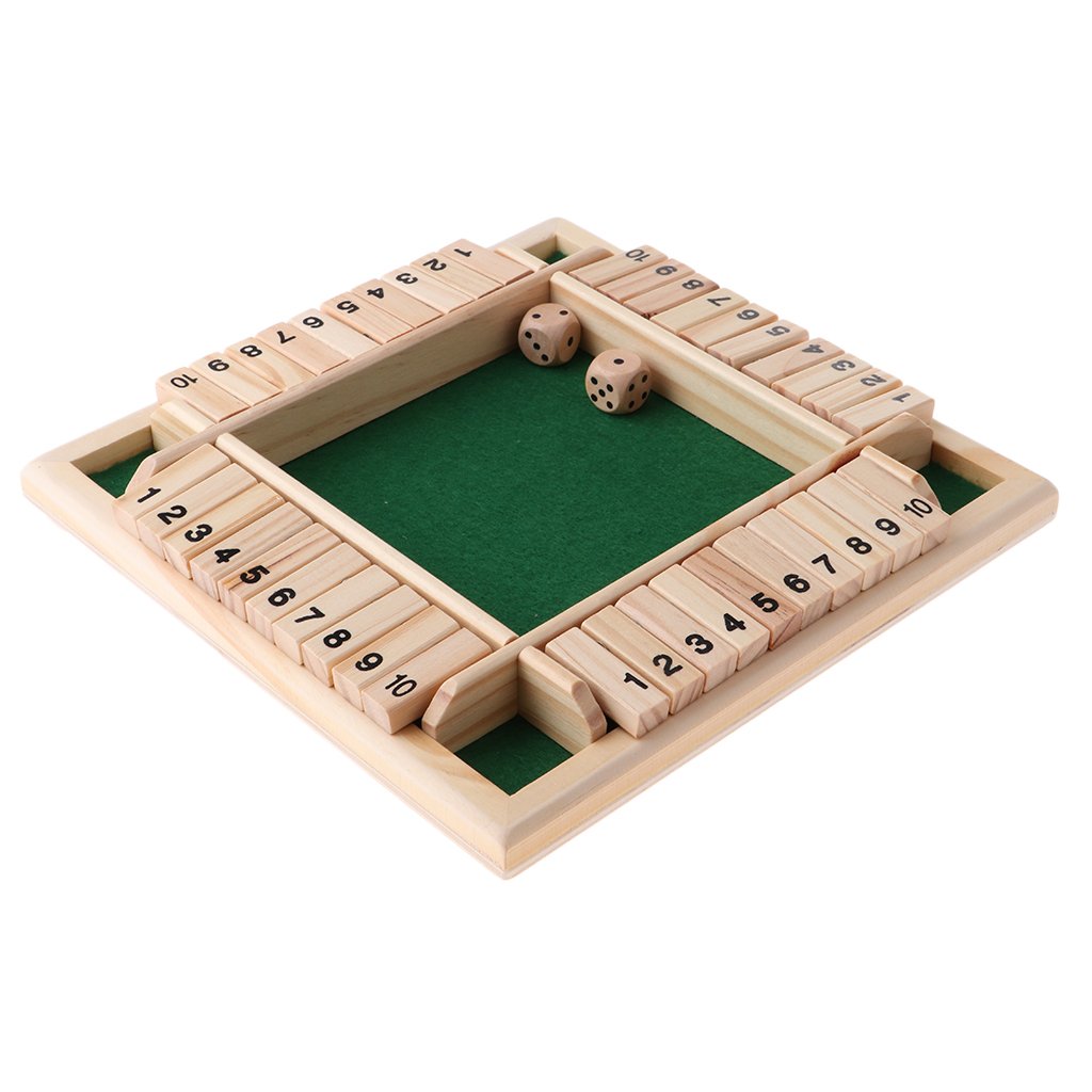 Amazon.co.jp: Almencla 4面数字シャットザボックスダイスボードゲーム