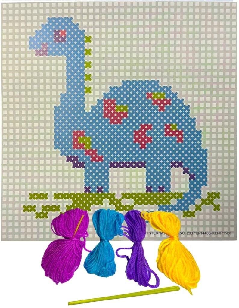 Orbitron Dinosaur Embroidery Cross Stitch Kit Set For Beginners-Handmade Embroidery Diy Craft (Dinosaur)