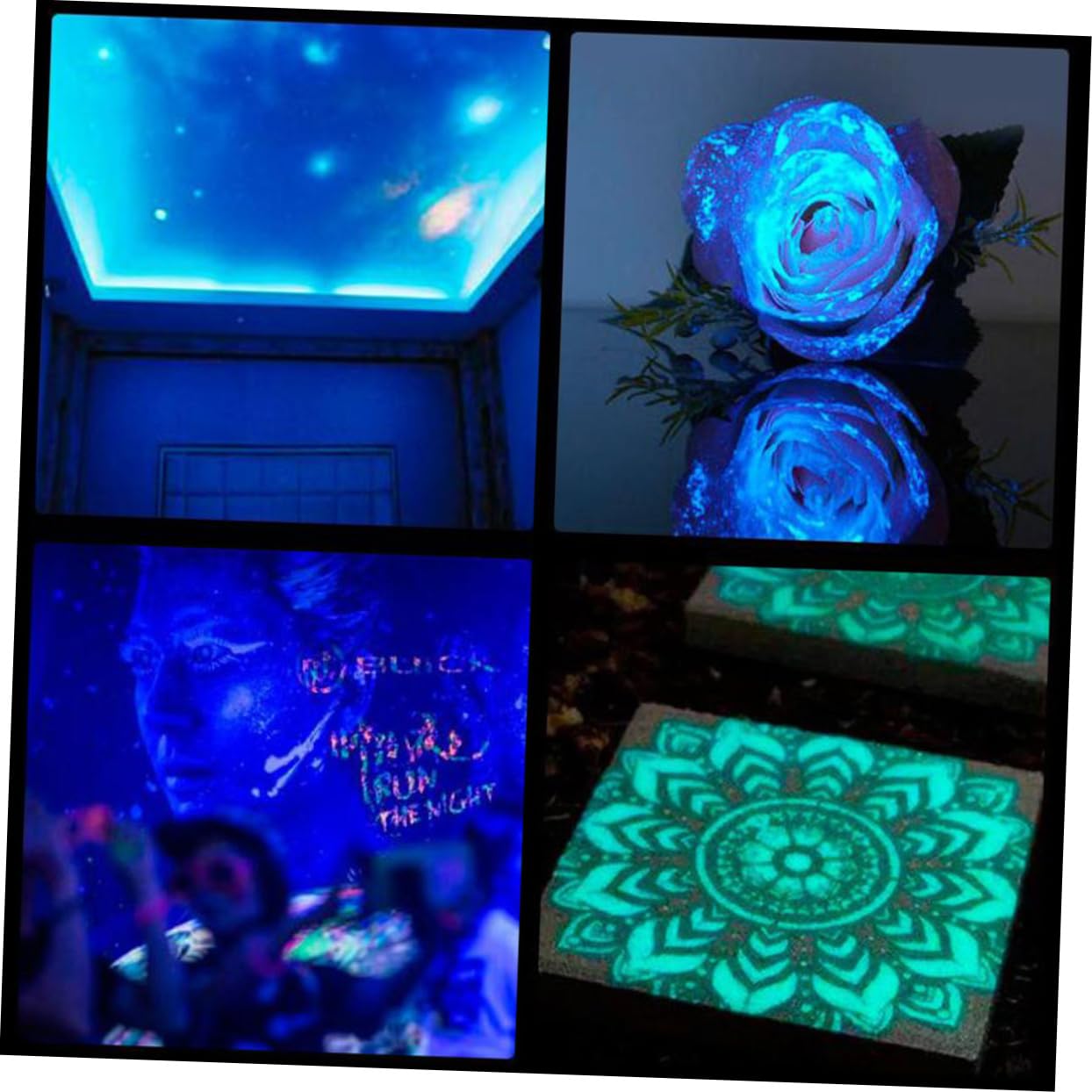 Operitacx 10pezzi Vernice Fluorescente Luminescente Per Crafting Art Arancione Giallo Verde Blu e Rosa Facile Applicazione Asciugatura Rapida e Per Eventi e Feste
