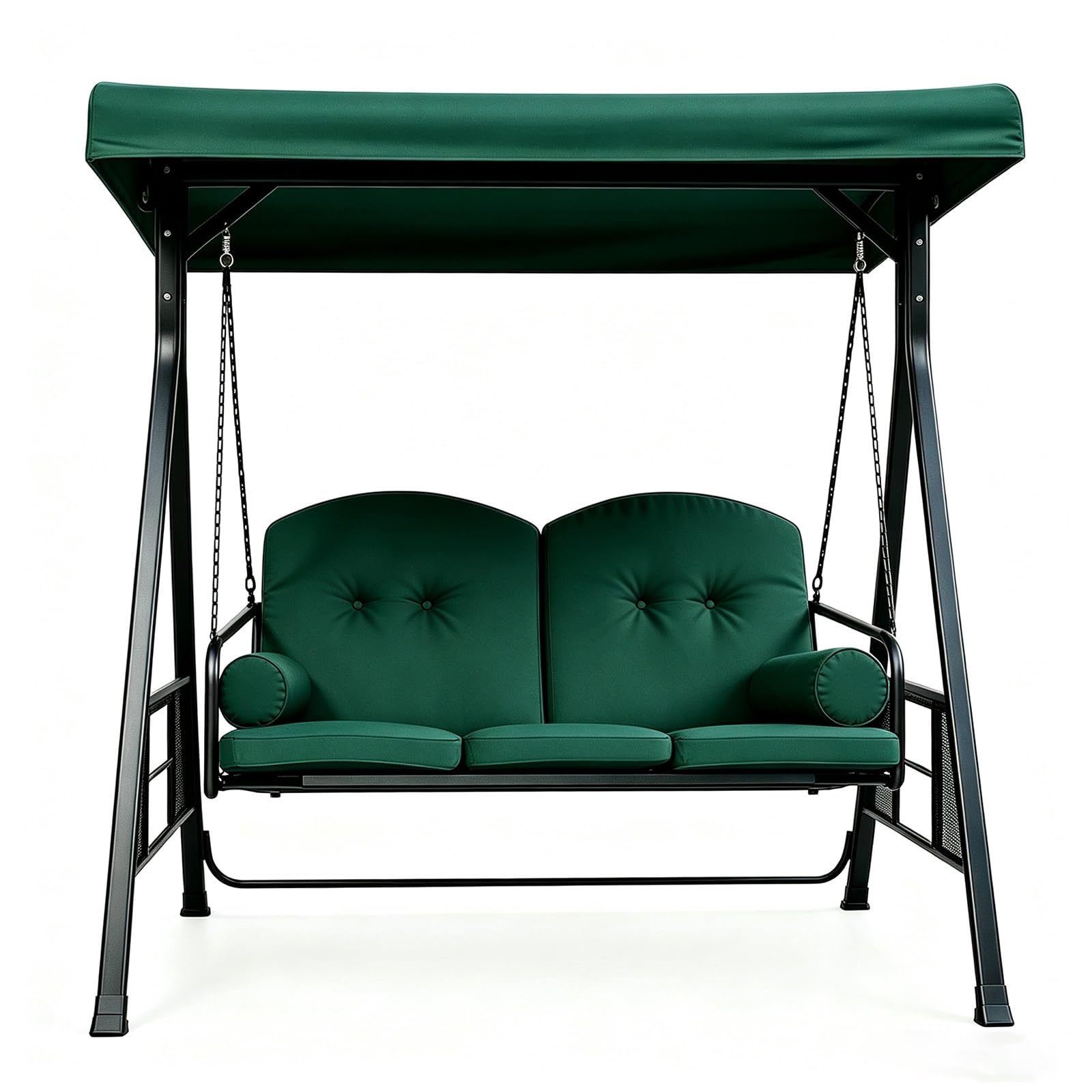 Copertura di Ricambio per Dondolo 2 Posti da Giardino Impermeabile | Tessuto poliestere 600D 250g/m², resistente agli strappi, protezione solare, facile da pulire(Green)