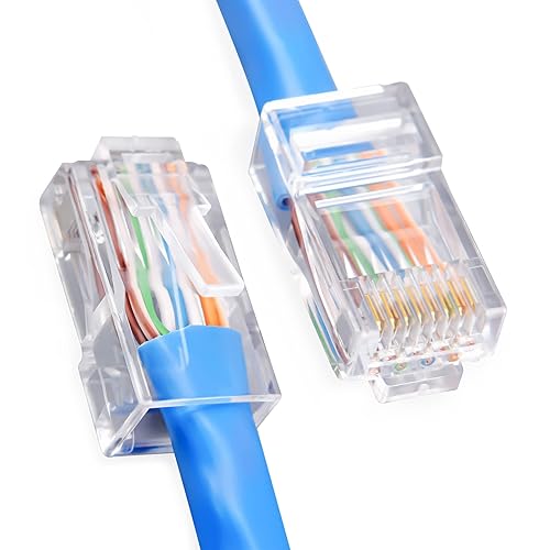 Miniatura 5 de Conector RJ45 Cat5e, paquete de 100 extremos Cat5e, conector RJ45 Cat5eCat5e, enchufe de red UTP para cable de hebra sólida