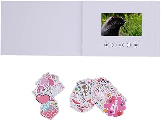 Video Greeting Card 5 Inch LCD Screen, Electronic Greeting Card with 720P HD Video Playback, 128M Memory Video Brochure for Anniversary Xmas, Personalized with Sticker