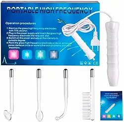 Alta Frequência Portátil Facial E Capilar Com 4 Eletrodos