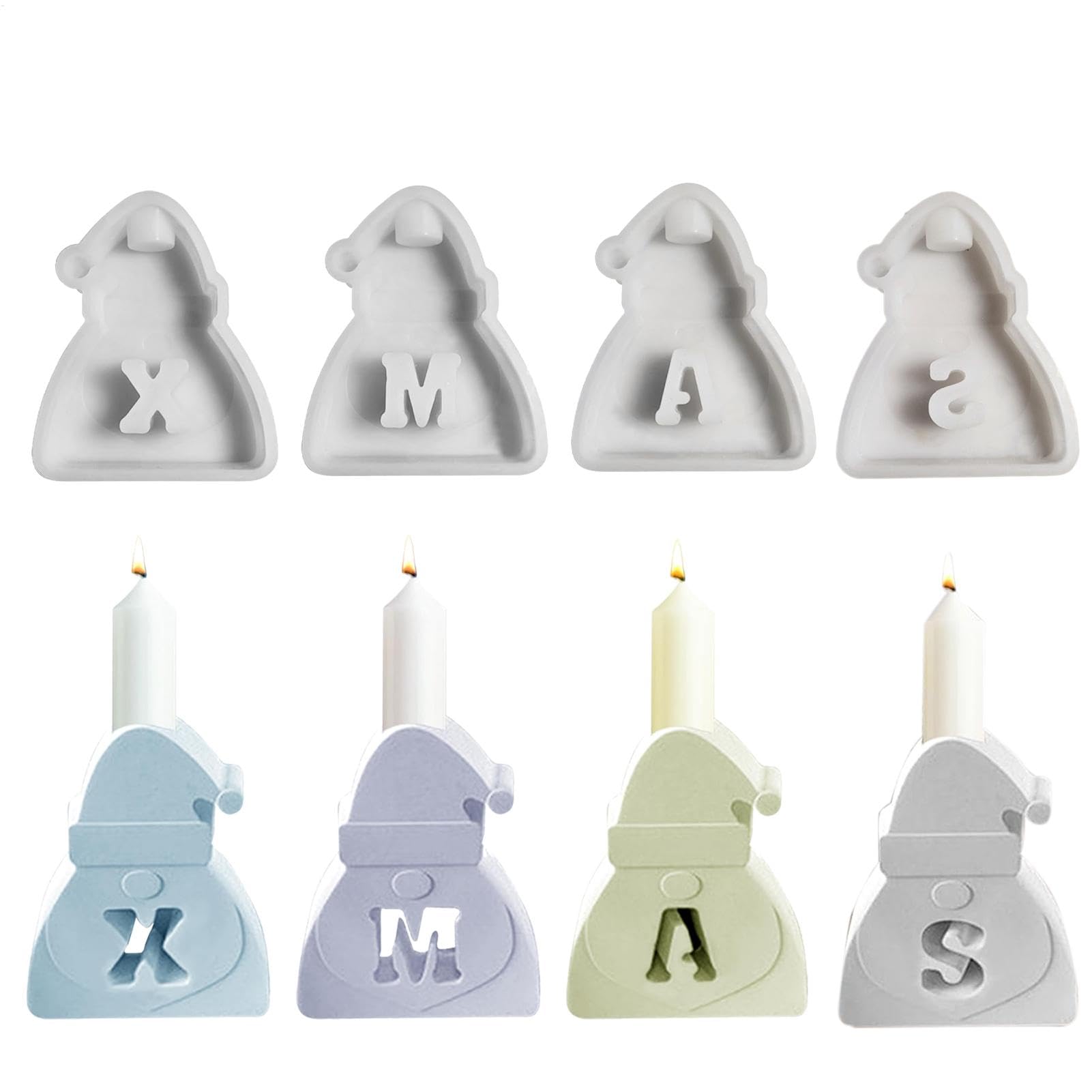 Moule en silicone Père Noël pour bougies et décorations de fête