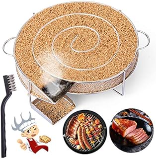 LIHAO Pellet Smoker Tray, Hot/Cold Smoke Generator for BBQ Grill, 5 Hours of Billowing Smoke, Ideal for Smoking Cheese, Fish, Pork, Salmon