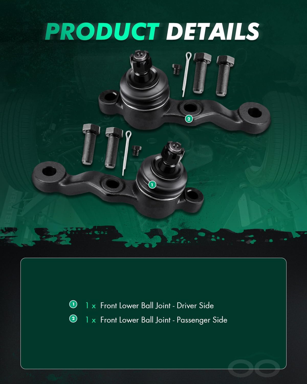 SCITOO Lower Ball Joint fit for Lexus IS300 2001 2002 2003 2004 2005 Pack of 2