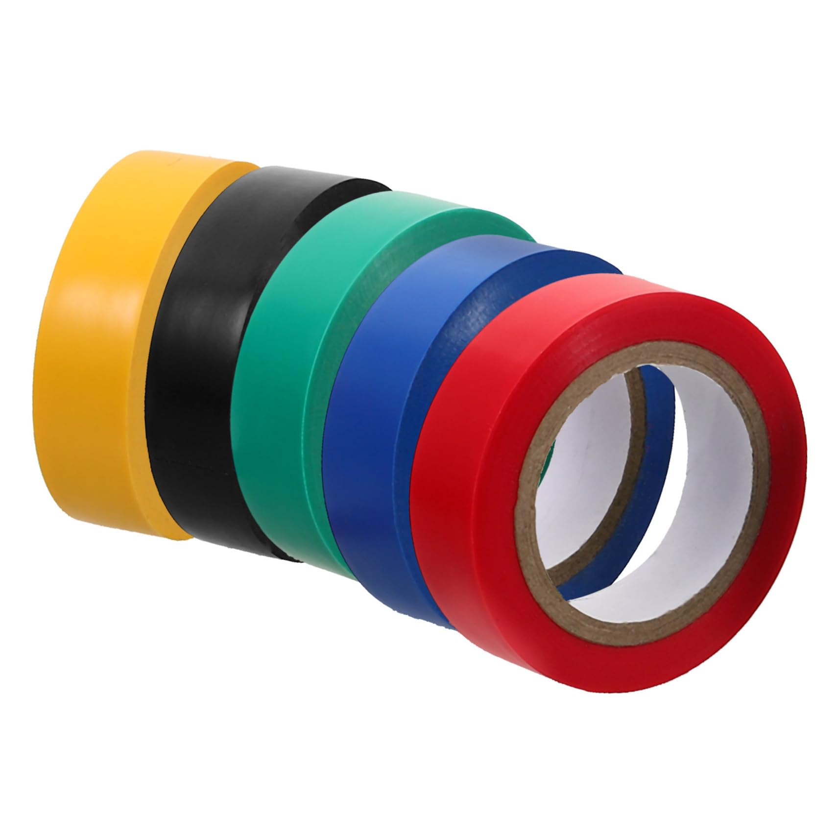 Cabilock 5 Sätze Wasserdichtes Isolierband Farbe Farbiges Klebeband Streifen Gaffers Tape Blau Weiß Aus -klebeband Zweck Schwarzes Band Ziehen Um Multi Farbiges Isolierband Pvc 5 Rollen * 5
