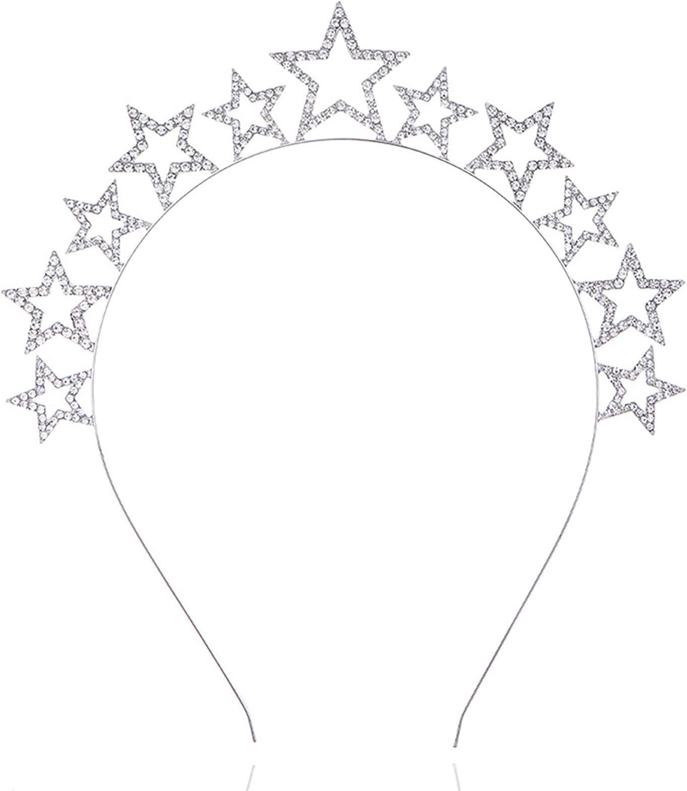 Christmas Headbands Women Xmas Rhinestone Hair Hoop Cute Headband Sparkly Headpiece Costume Christmas Hair Accessories Women