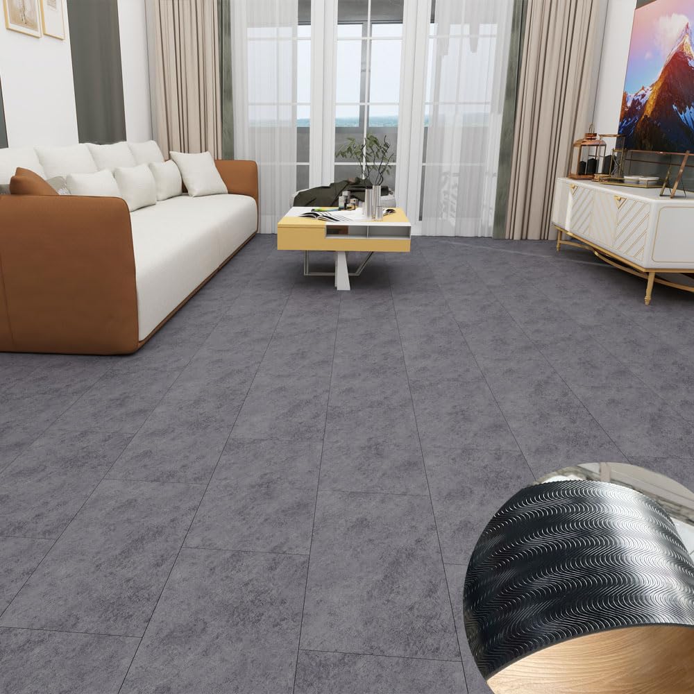 Amazon | フロアタイル クッションフロア 置くだけ 厚手4mm 貼らない