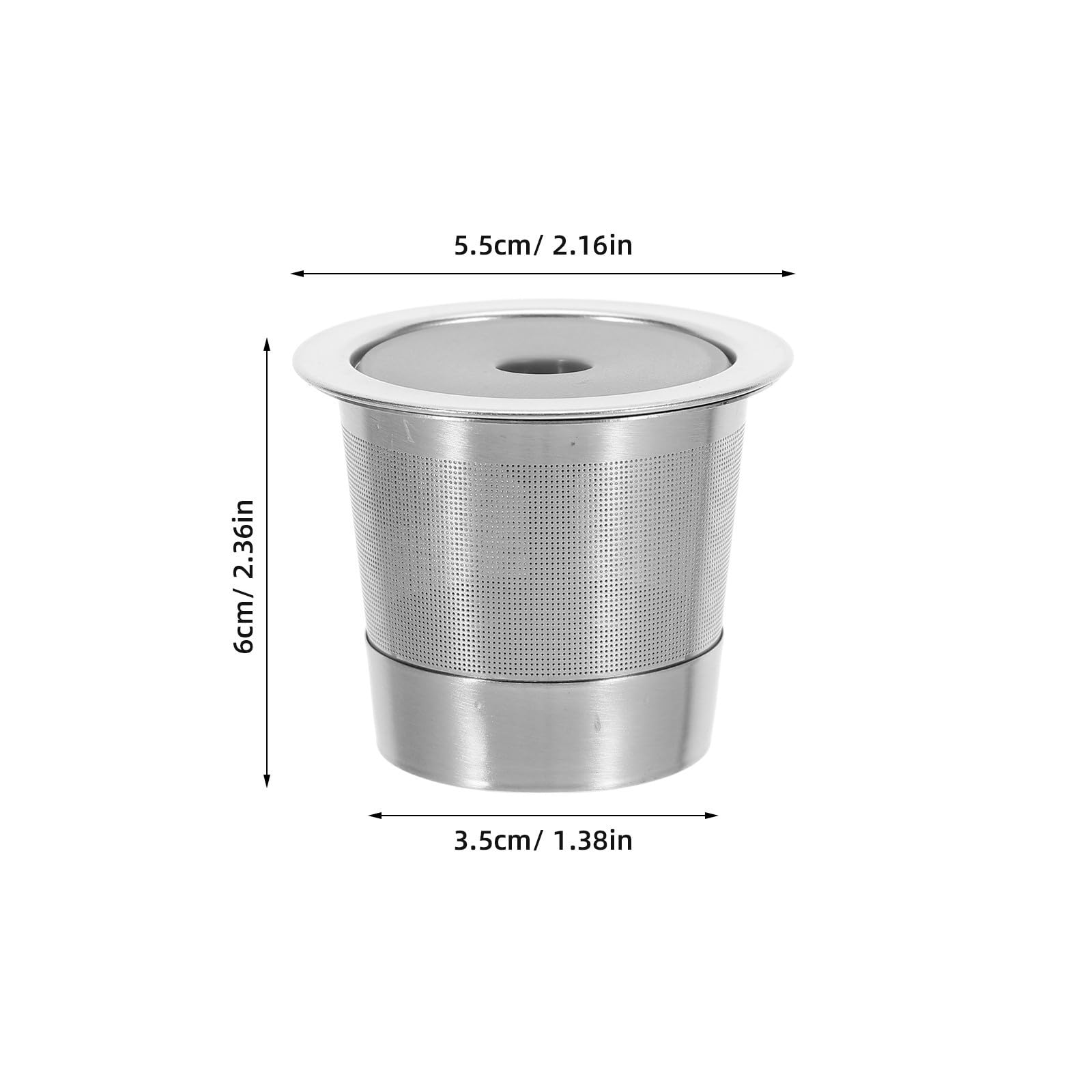 4 Pezzi Capsula Caffè Riutilizzabile in Acciaio Inox, Kit Argento | Ufficio e Casa, Supporta Preparazione Fai da Te, Lavabile, Pratica e Compatta per Uso Quotidiano