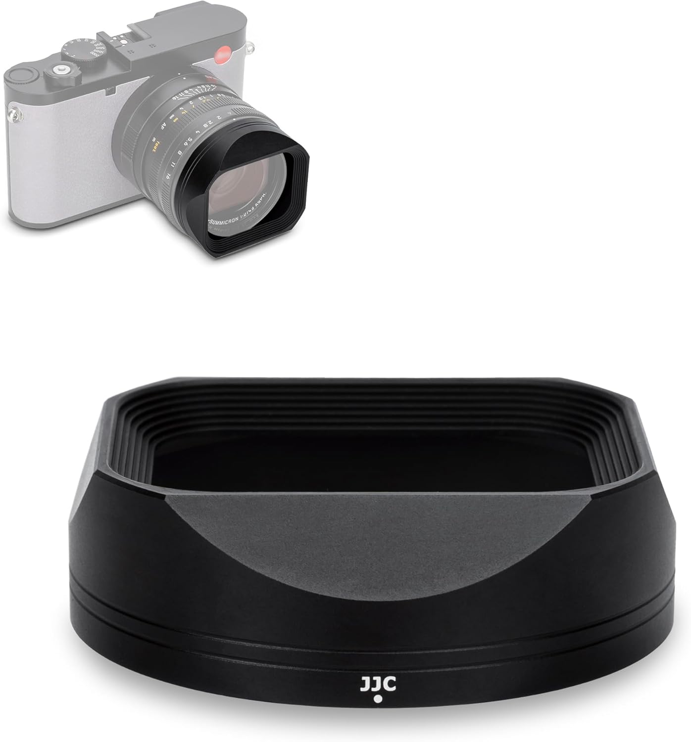 Metal Square Lens Hood for Leica Q3 43 Q2 Digital Camera, Aluminum Alloy Lens Hood Shade Protector Q3 43 Q2 Accessories Not Affect Macro Mode (Compatible with Leica Original Lens Cap)