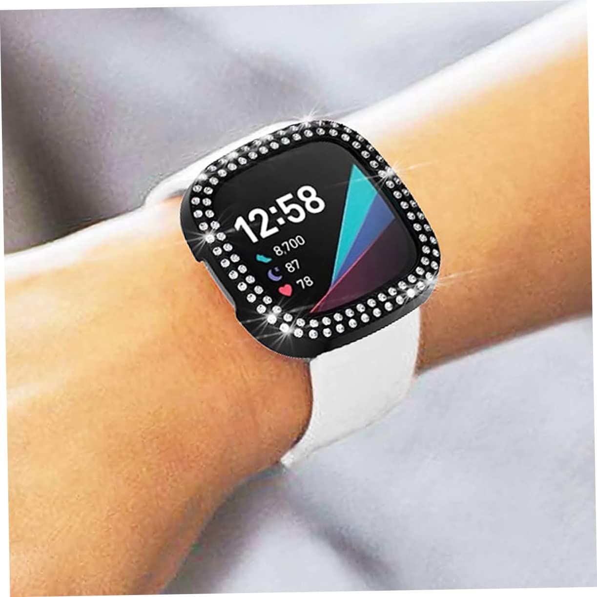 Hemobllo Lot De 2 Étuis De Montre Connectée en TPU avec Strass Design De Facile À Installer Élégant Et Tendance 7 Pièces X 2