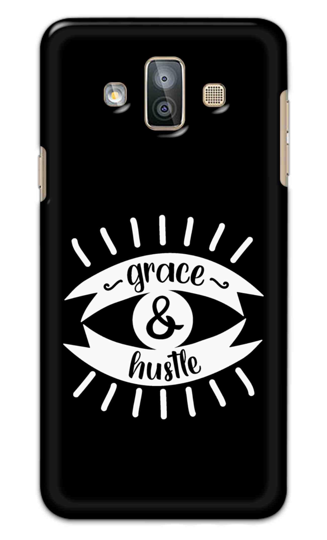 NDCOM for Samsung Galaxy J7 Duo Back Cover Grace and Hustle Ambition Quote  Printed Hard Case