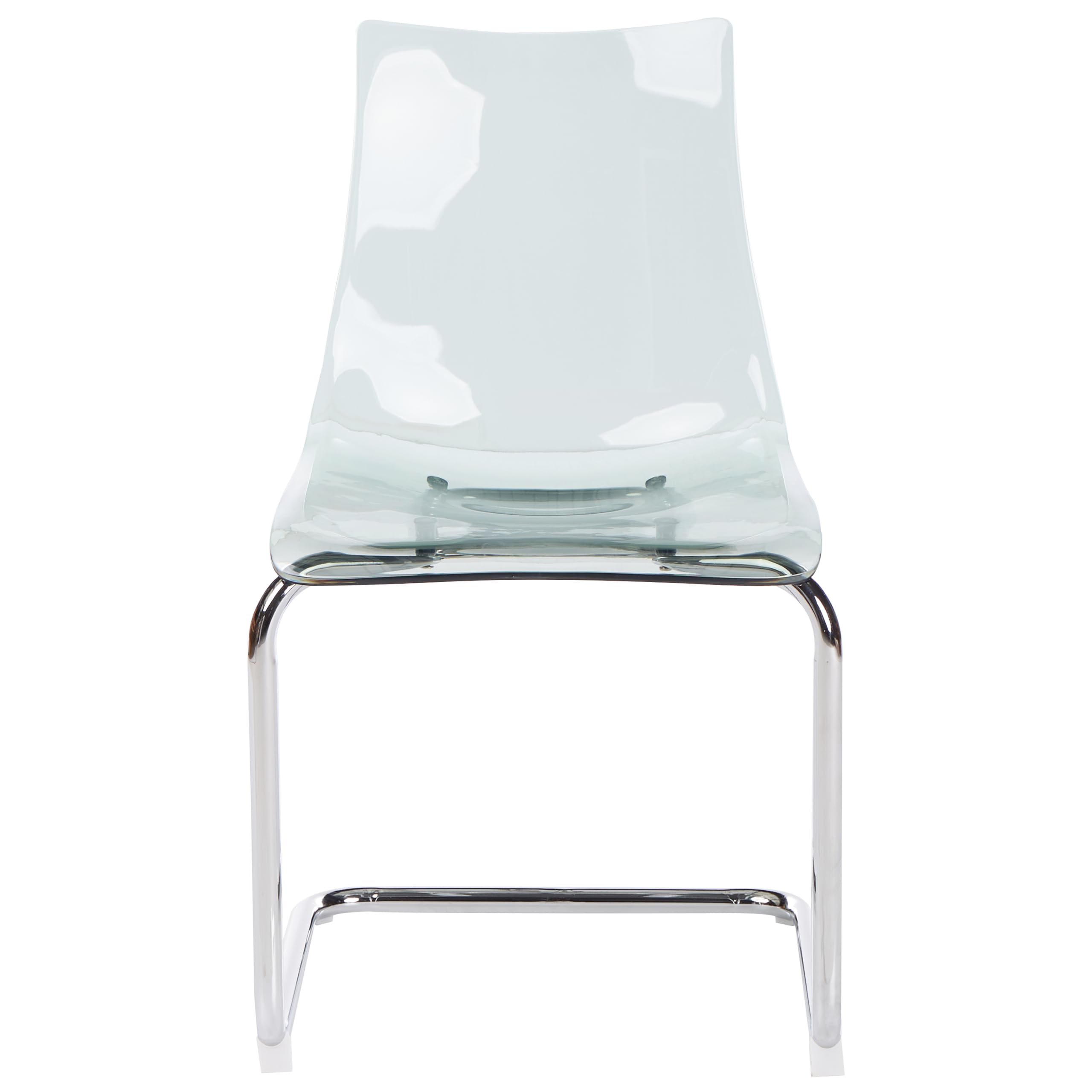 Beliani Esszimmerstuhl 2er Set Kunststoff transparent schwarz Freischwinger Marshall